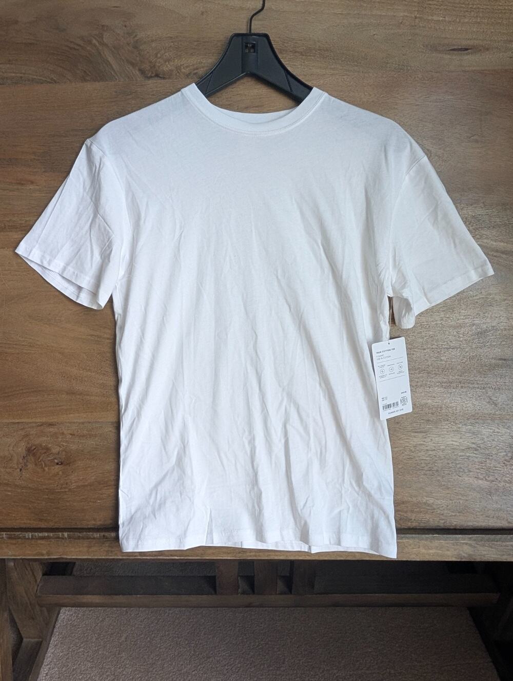 NWT Athleta T-Shirt Womens XXS White Short Sleeve Crew Neck True Cotton Tee